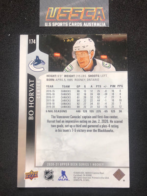 2020-21 Upper Deck Series 1 - Base #174 - Bo Horvat - Vancouver Canucks