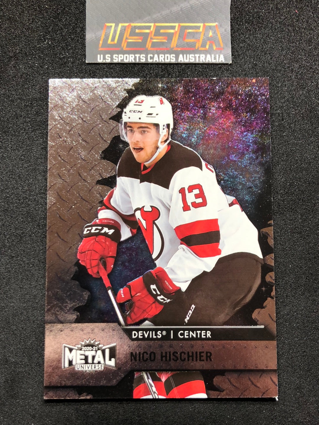 2020-21 Upper Deck Skybox Metal Universe - [Base] #100 - Nico Hischier - New Jersey Devils