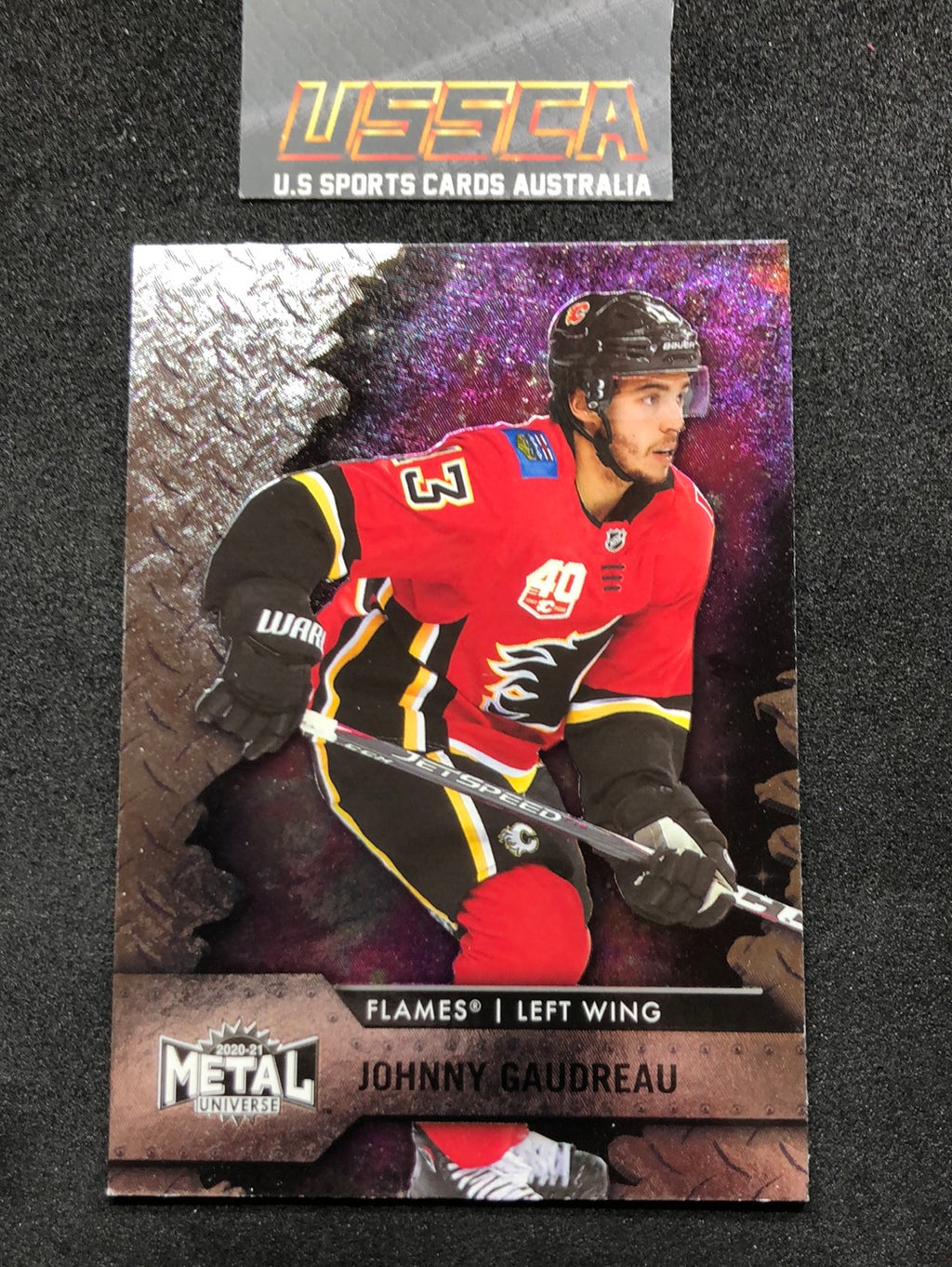 2020-21 Upper Deck Skybox Metal Universe - [Base] #13 - Johnny Gaudreau - Calgary Flames