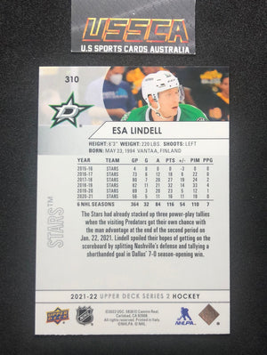 2021-22 Upper Deck Series Two #310 - Esa Lindell - Dallas Stars