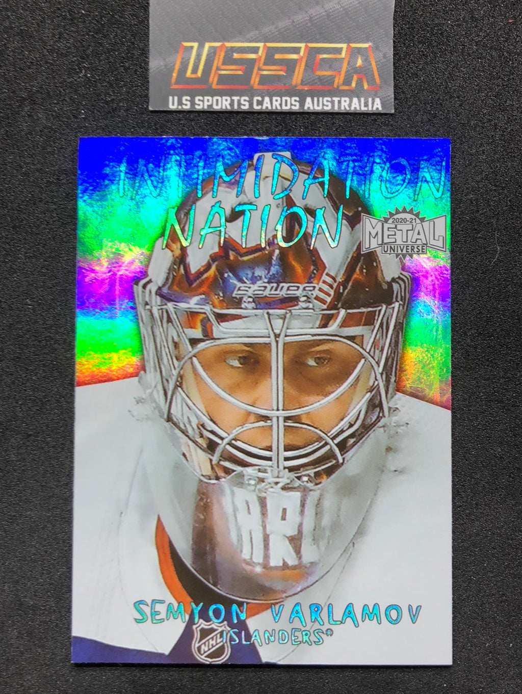 2020-21 Upper Deck Skybox Metal Universe - Intimidation Nation #IN-25 - Semyon Varlamov - New York Islanders