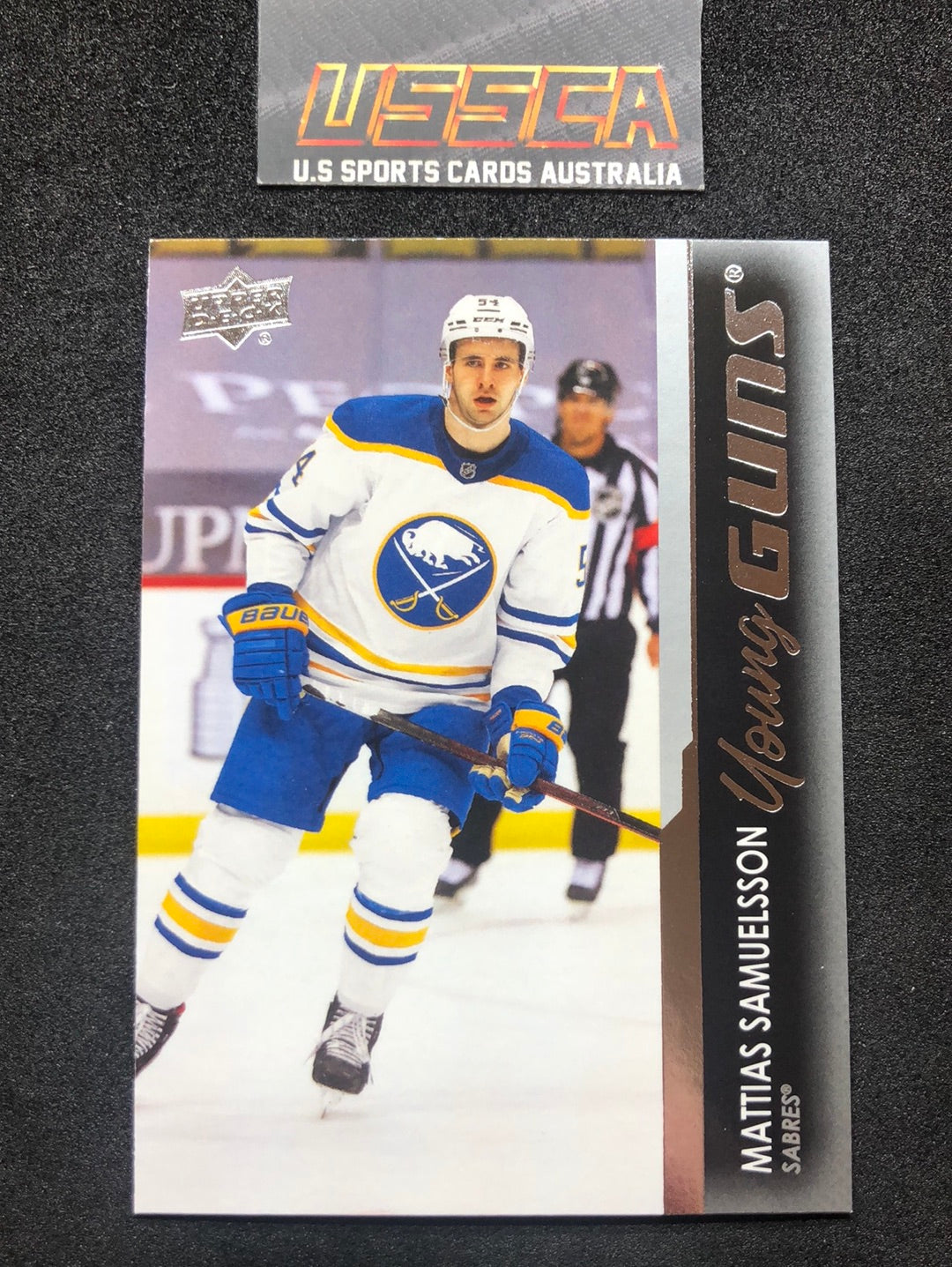 2021-22 Upper Deck Series One #230 - Young Guns - Mattias Samuelsson - Buffalo Sabres