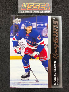 2021-22 Upper Deck Series One #215 - Young Guns - Morgan Barron - New York Rangers