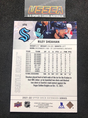 2021-22 Upper Deck Extended Series #696 Riley Sheahan - Seattle Kraken