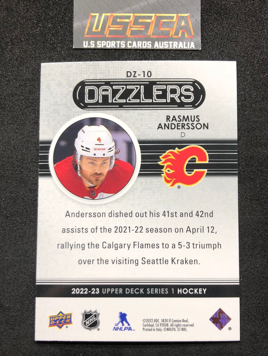 2022-23 Upper Deck Series One - Dazzlers Green DZ-10 - Rasmus Andersson