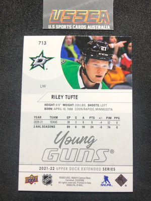 2021-22 Upper Deck Extended Series #713 - Young Guns - Riley Tufte - Dallas Stars