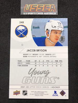 2021-22 Upper Deck Series One #248 - Young Guns - Jacob Bryson - Buffalo Sabres