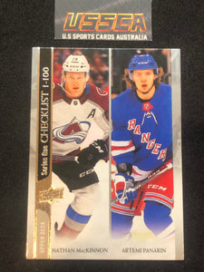 2020-21 Upper Deck Series 1 - Base #199 - Checklist - Nathan McKinnon / Artemi Panarin