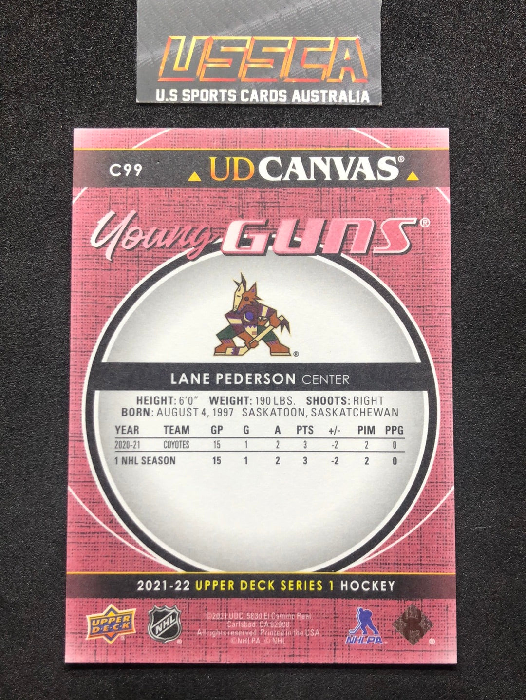 2021-22 Upper Deck Series One #C99 - Young Guns Canvas - Lane Peterson - Arizona Coyotes