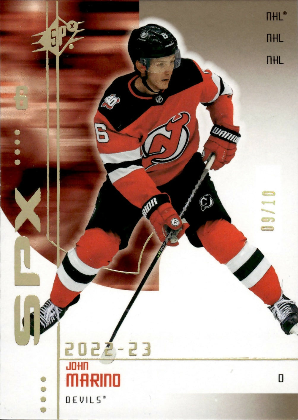 2022-23 Upper Deck SPX Hockey - Base - Retro /10 #R-42 John Marino - New Jersey Devils