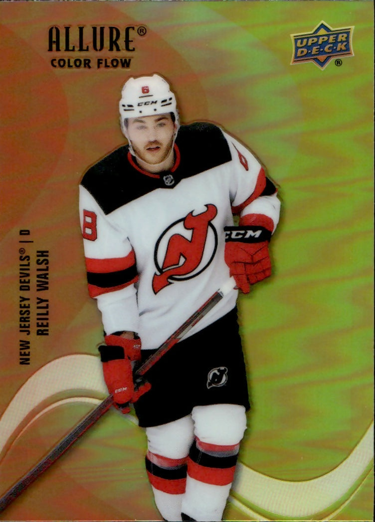2022-23 Upper Deck Allure Hockey - Color Flow - Orange-Yellow #SF-9 Reilly Walsh - New Jersey Devils - A