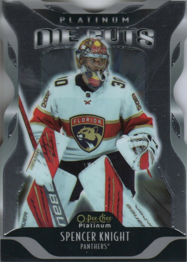 2021-22 Upper Deck O-Pee-Chee Platinum Hockey - Die Cuts #DC-24 Spencer Knight - Florida Panthers