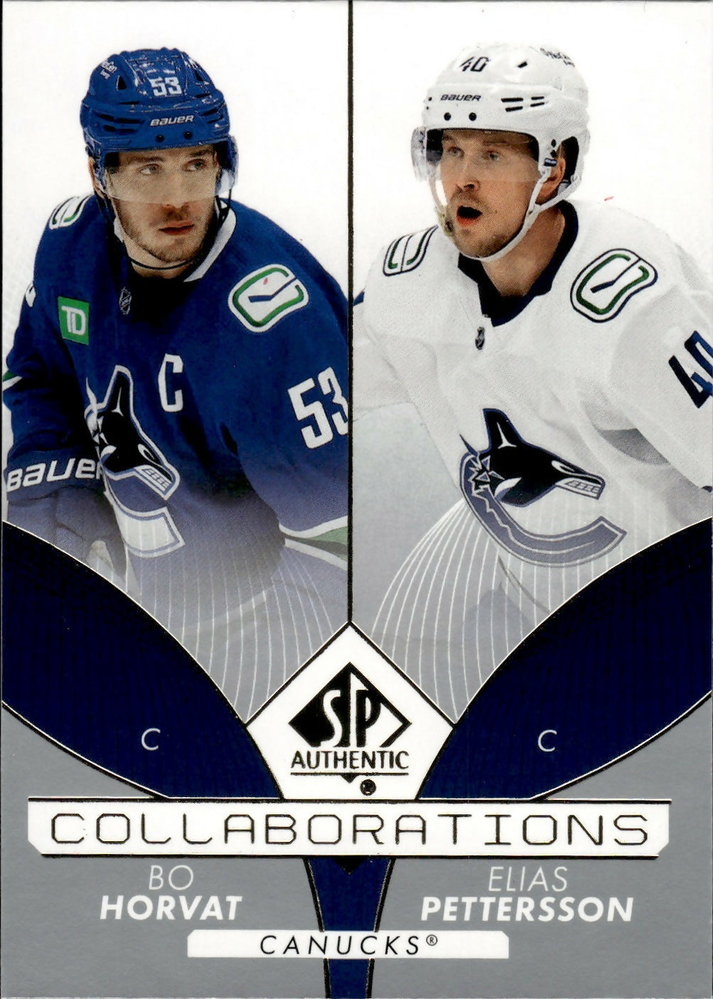 2022-23 Upper Deck SP Authentic Hockey - Collaborations #C-18 Bo Horvat - Elias Pettersson - Vancouver Canucks