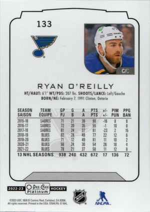 2022-23 Upper Deck O-Pee-Chee Platinum Hockey - Base #133 Ryan O'Reilly - St. Louis Blues