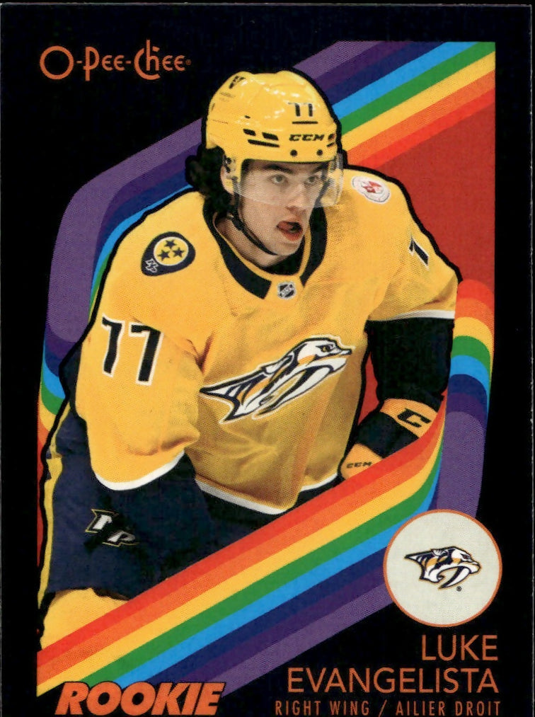 2023-24 Upper Deck O-Pee-Chee Hockey - Base - Retro - Black Boarder #562 Luke Evangelista - Nashville Predators - A