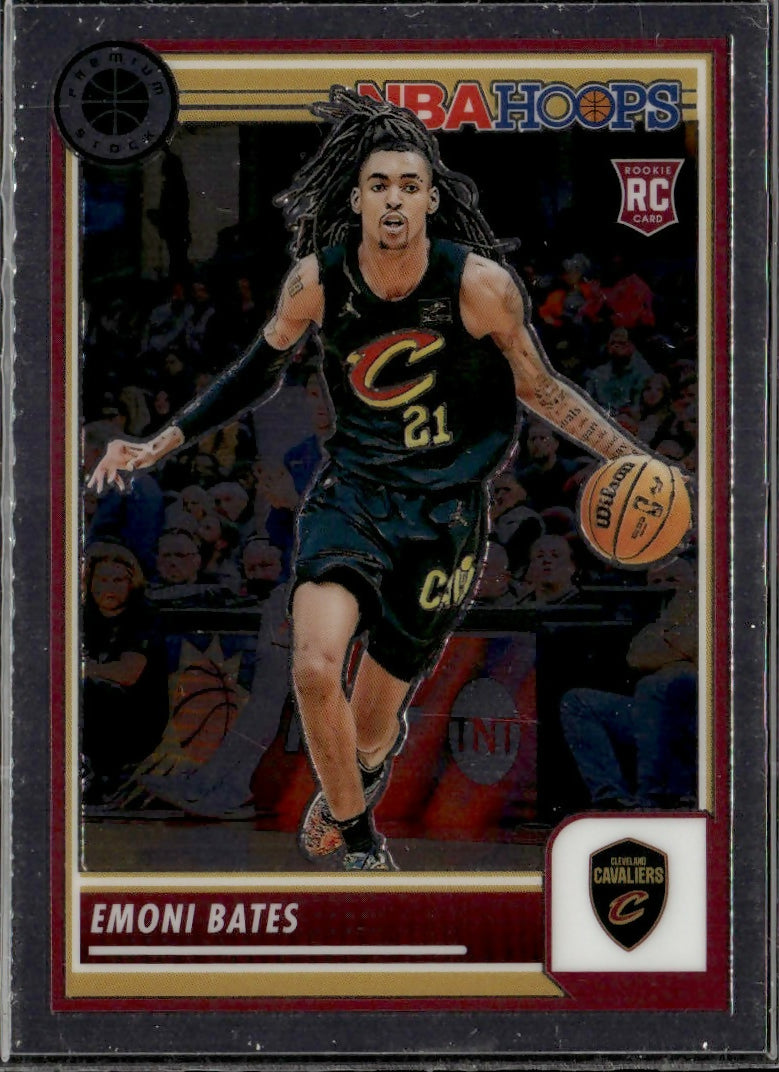 2023-24 Panini NBA Hoops Premium Stock - Base #74 Emoni Bates - Cleveland Cavaliers - A