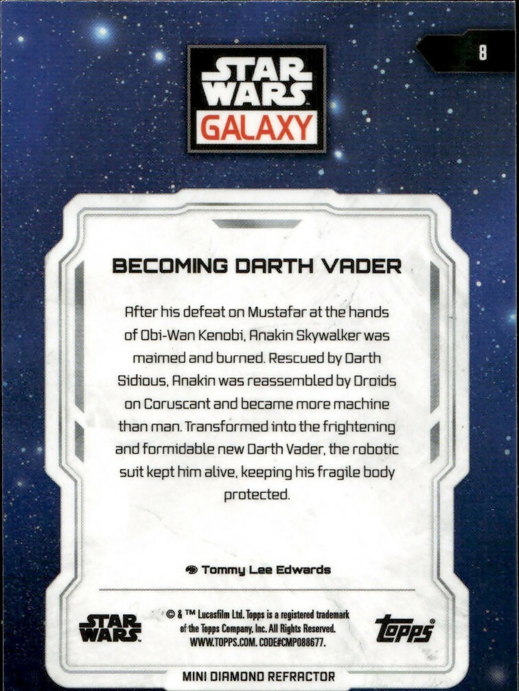 2024 Topps Star Wars Galaxy Chrome - Base #8 Becoming Darth Vader - B
