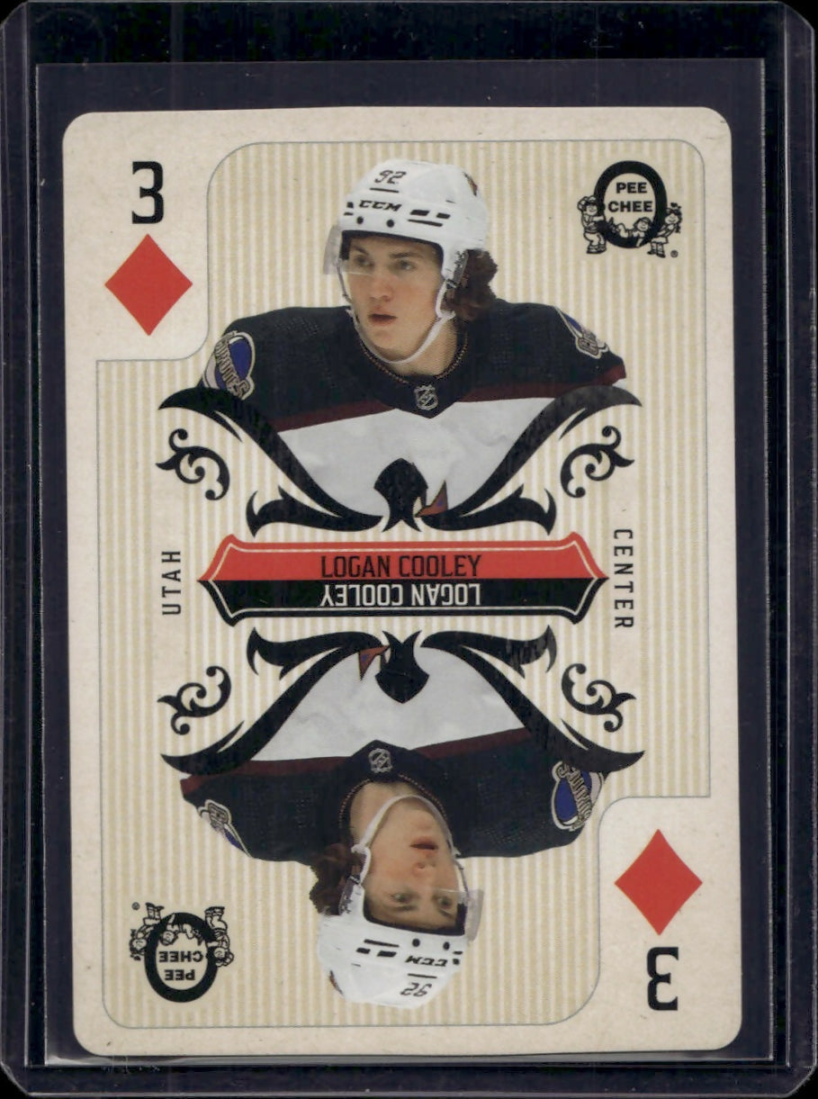 2024-25 Upper Deck O-Pee-Chee Hockey - Playing Card #3D Logan Cooley - Utah Hockey Club - A
