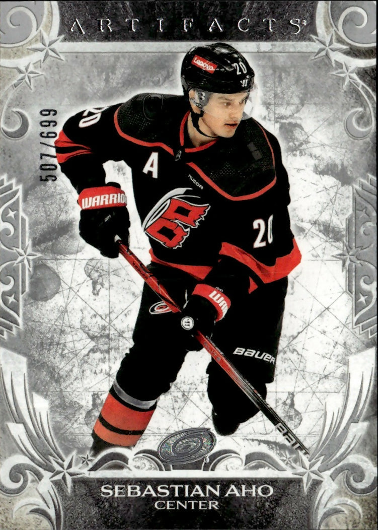 2024-25 Upper Deck Artifacts - Base :699 #131 Sebastian Aho - Carolina Hurricanes - A