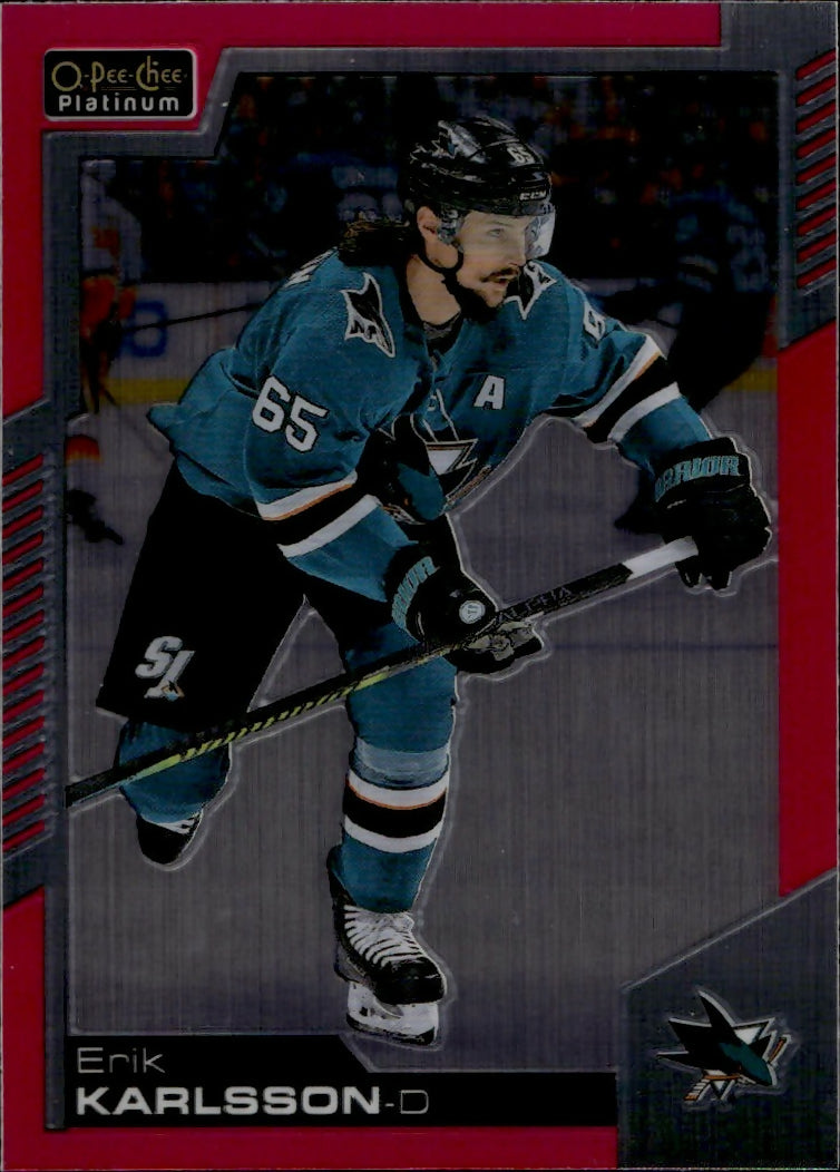 2020-21 Upper Deck O-Pee-Chee Platinum - Base - Matte Pink #17 Erik Karlsson - San Jose Sharks - A