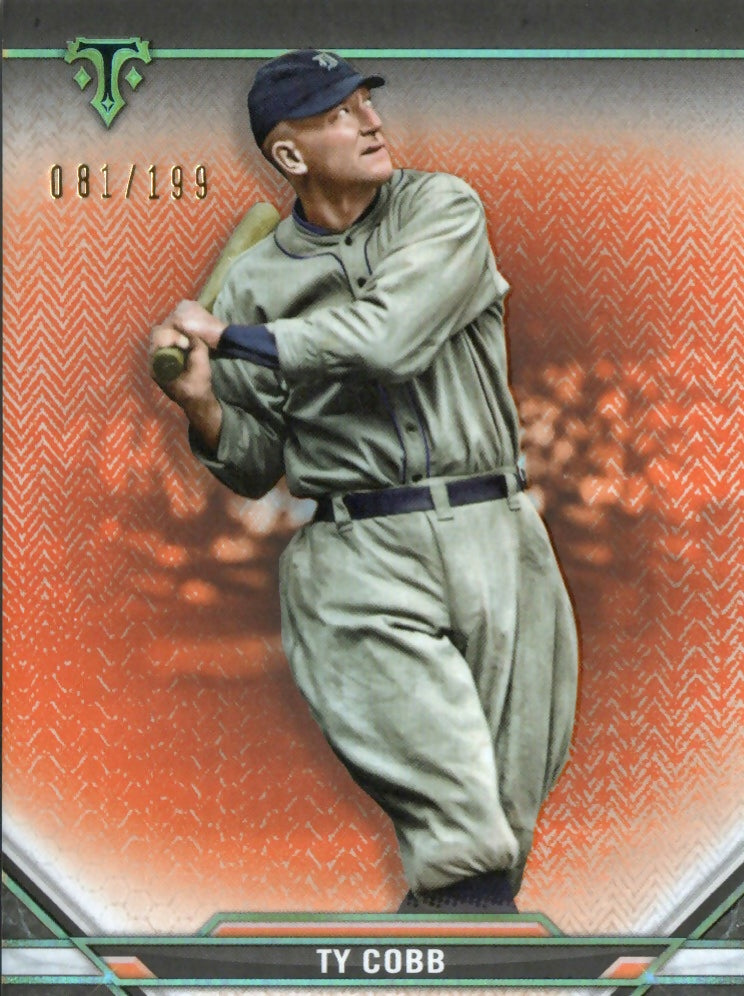 2021 Topps Triple Threads Baseball - [Base] - Amber :199 #56 Ty Cobb - Detroit Tigers - A