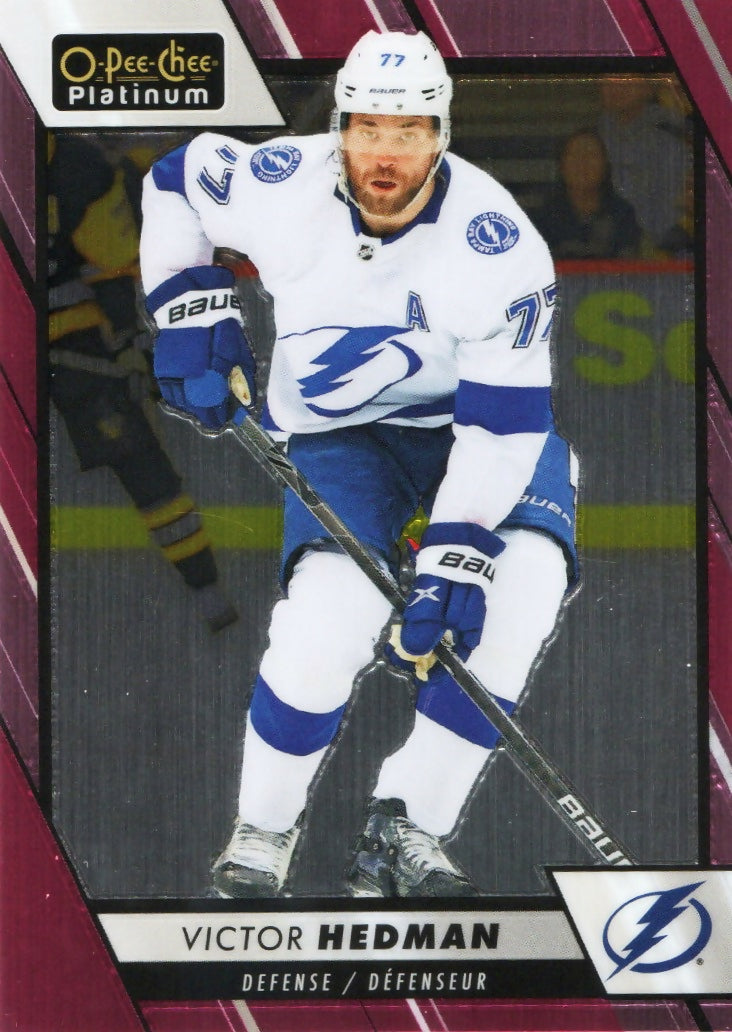 2023-24 Upper Deck O-Pee Chee Platinum Hockey - Base - Matte Pink #27 Victor Hedman - Tampa Bay Lightning - A