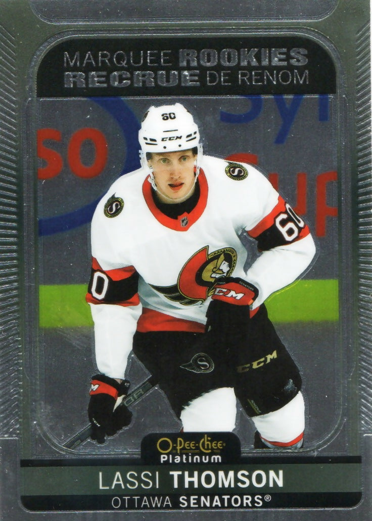 2021-22 Upper Deck O-Pee-Chee Hockey - Base - Marquee Rookie #296 Lassi Thomson - Ottawa Senators - A