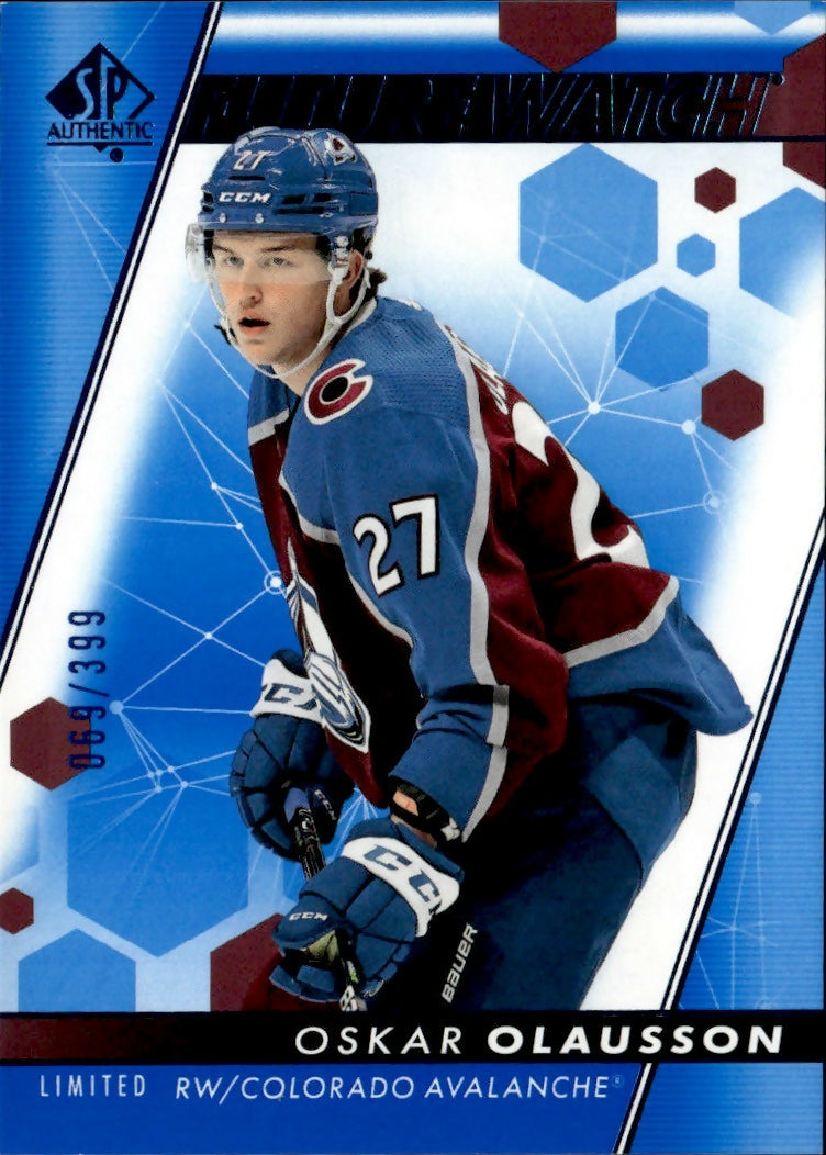 2022-23 Upper Deck SP Authentic Hockey - Base - Limited Blue :399 #190 Oskar Alausson - Colorado Avalanche - A