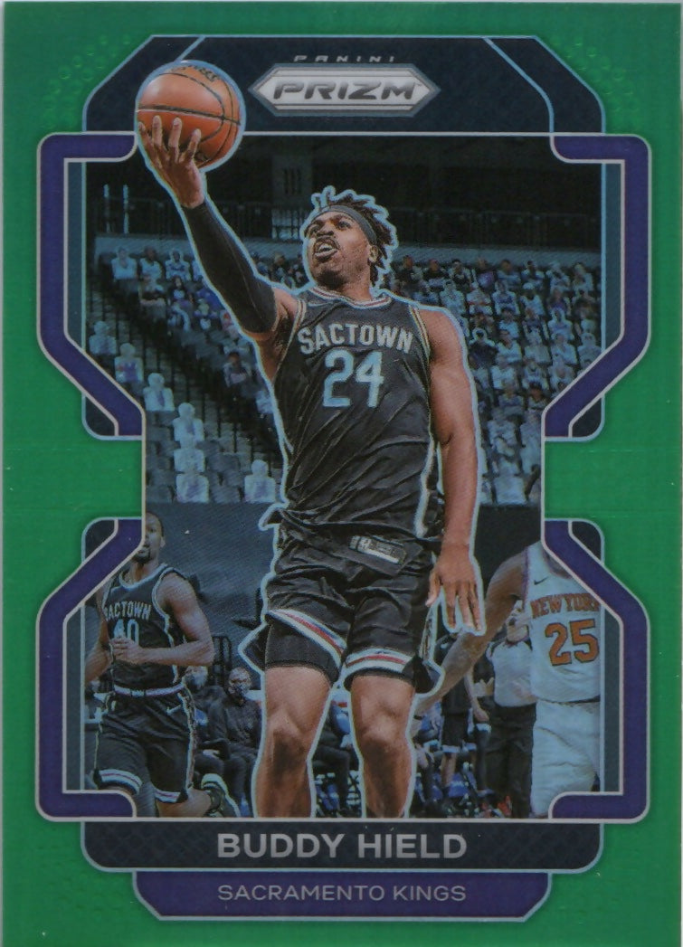 2021-22 Panini Prizm Basketball - Base - Green Prizm # 192 Buddy Hield - Sacramento Kings