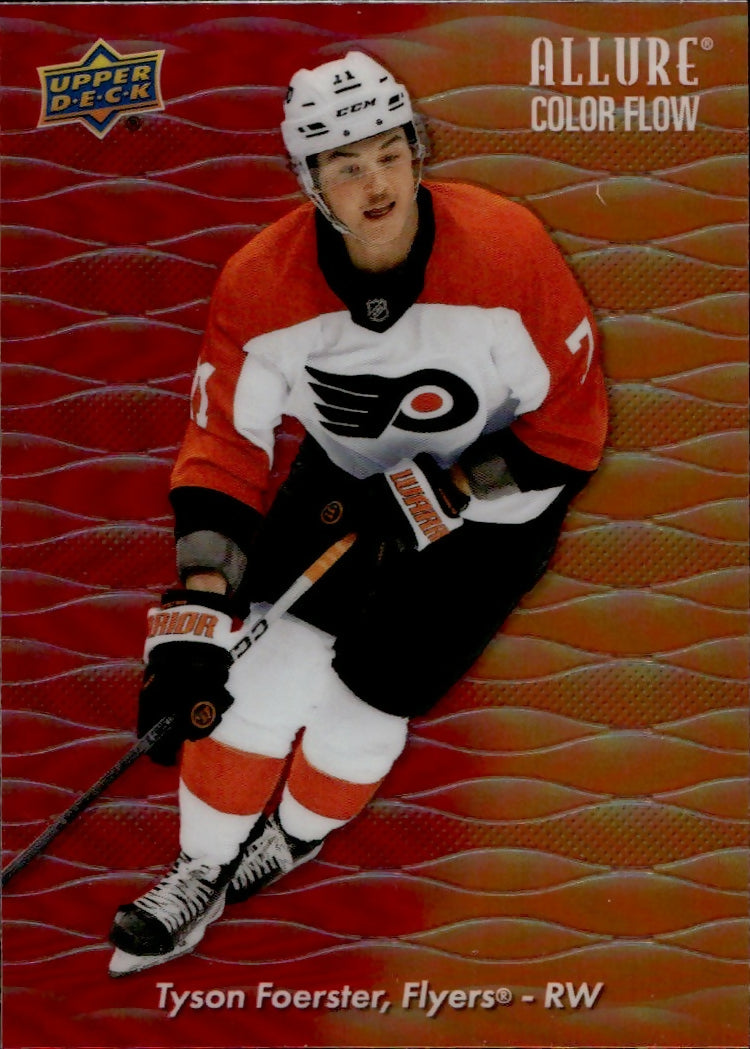 2023-24 Upper Deck Allure Hockey - Color Flow - Red-Orange #CF-32 Tyson Foerster - Philadelphia Flyers - A