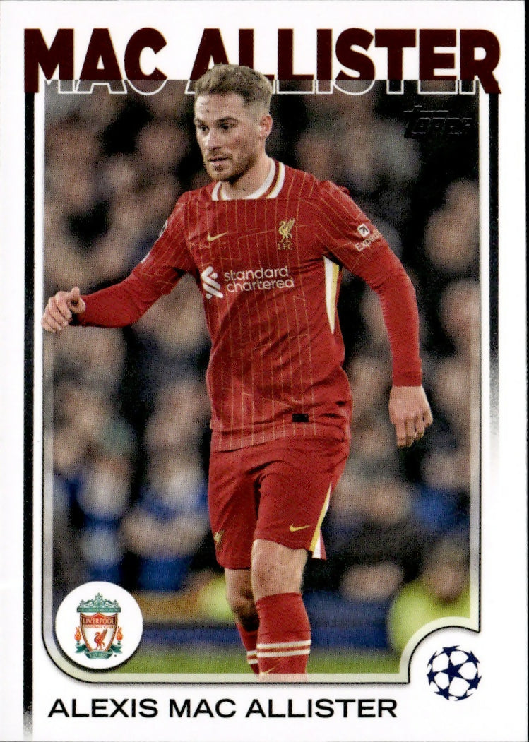 2024-25 Topps UEFA Club Competitions - Base #182 Alexis Mac Allister - Liverpool FC - A