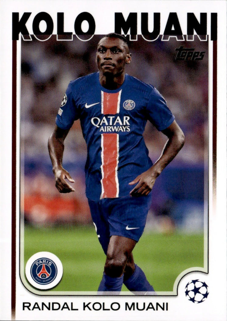 2024-25 Topps UEFA Club Competitions - Base #156 Randal Kolo Muani - Paris Saint-Germain - A