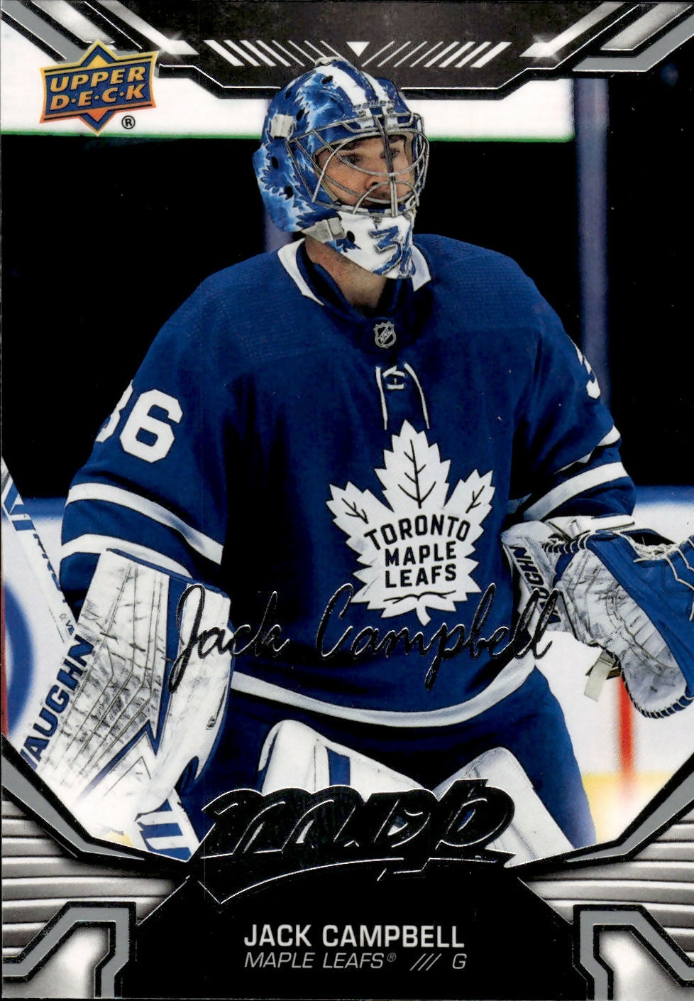 2022-23 Upper Deck MVP Hockey - Base - Silver Scripts #87 Jack Campbell - Toronto Maple Leafs