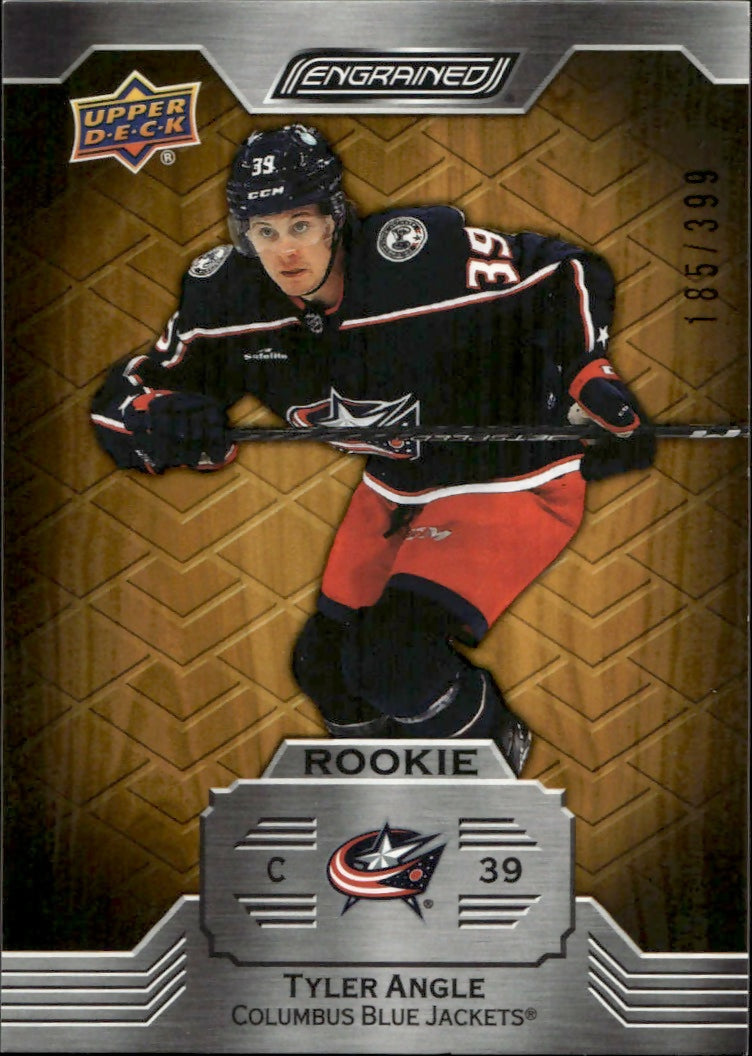 2023-24 Upper Deck Engrained Hockey - Base :349 #163 Tyler Angle - Columbus Blue Jackets - A