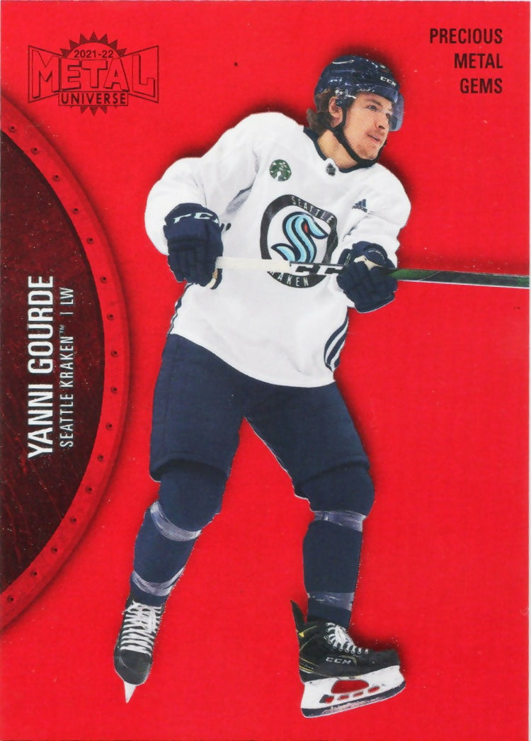 2021-22 Upper Deck Skybox Metal Universe Hockey - Base - Precious Metal Gems :100 #117 Yanni Gourde - Seattle Kraken - A