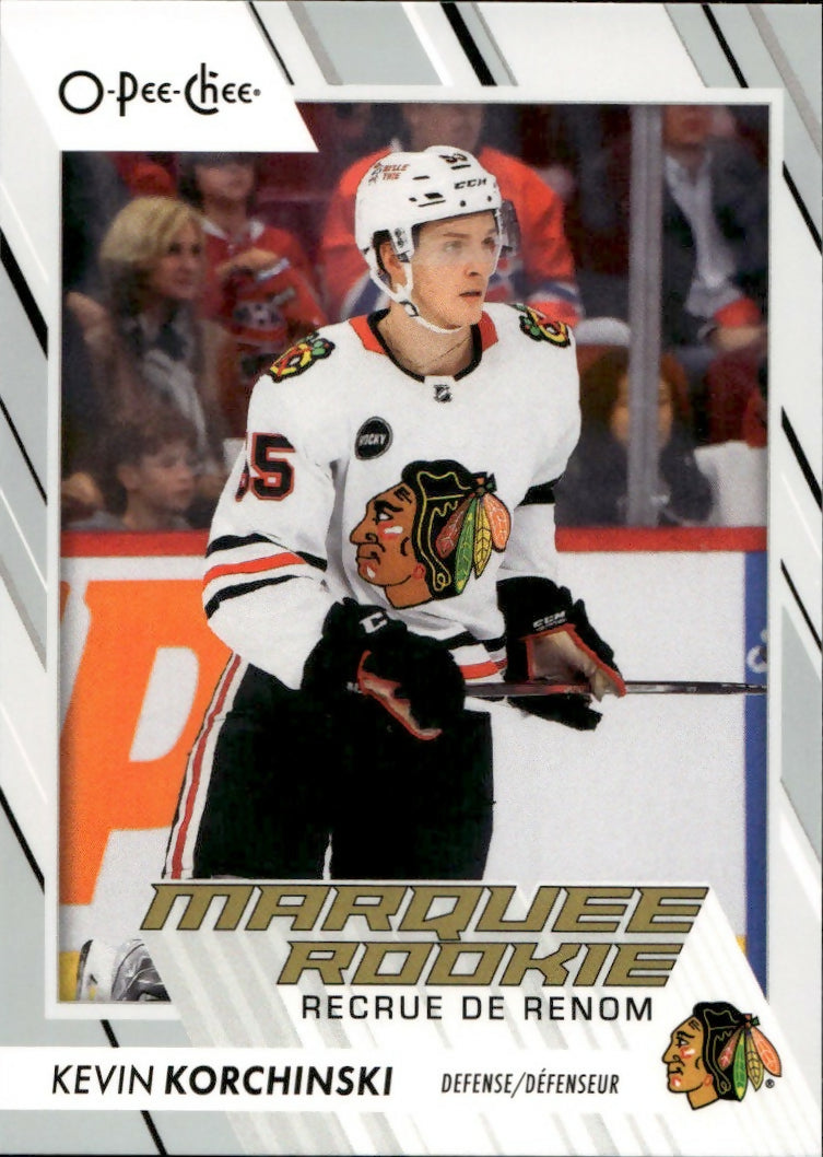 2023-24 Upper Deck O-Pee-Chee Hockey - Base - Marquee Rookie #587 Kevin Korchinski - Chicago Blackhawks