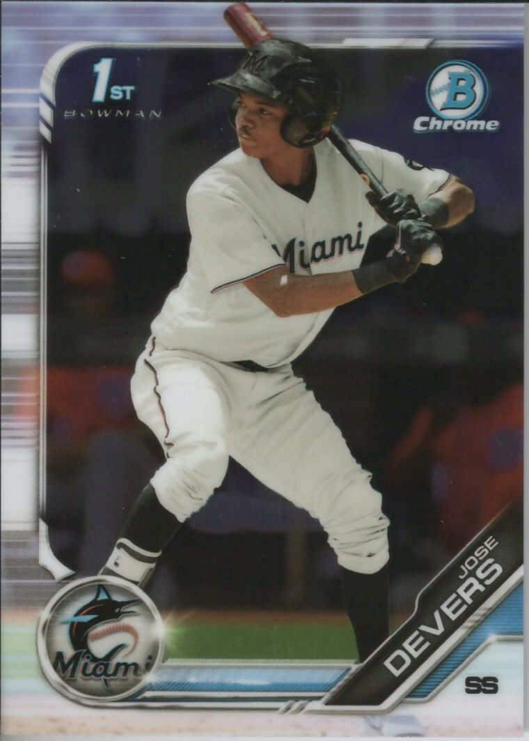 2019 Bowman Chrome Baseball - Prospects #BCP-176 Jose Devers - Miami Marlins - F
