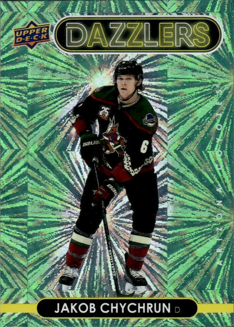 2021-22 Upper Deck Series 1 - Dazzlers - Green #DZ-3 Jakob Chychrun - Arizona Coyotes - A