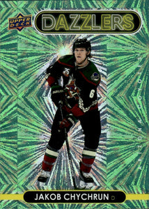 2021-22 Upper Deck Series 1 - Dazzlers - Green #DZ-3 Jakob Chychrun - Arizona Coyotes - A