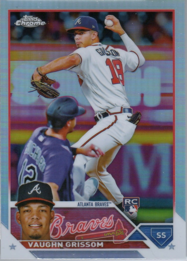 2023 Topps Chrome Baseball - [Base] - Refractor #48 Vaughn Grissom - Atlanta Braves - F