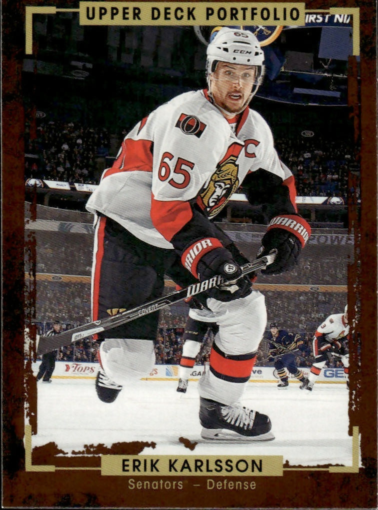 2015-16 Upper Deck Portfolio Hockey - Base #140 Erik Karlsson - Ottawa Senators