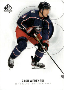 2020-21 Upper Deck Sp Authentic Hockey - Base #88 Zach Werenski - Columbus Blue Jackets - A