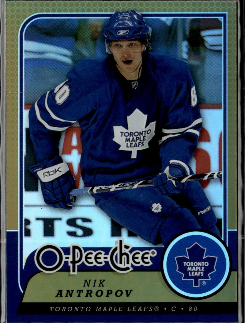 2008-09 O-Pee-Chee Hockey - Base - Rainbow Foil #77 Nik Antropov - Toronto Maple Leafs - A