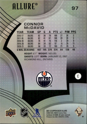 2021-22 Upper Deck Allure Hockey - Base #97 Connor McDavid - Edmonton Oilers - B