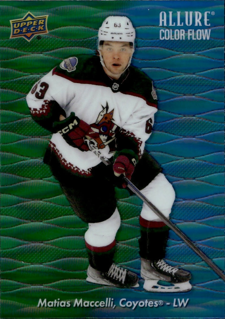 2023-24 Upper Deck Allure Hockey - Color Flow - Green-Purple Spectrum #CF-25 Matias Maccelli - Arizona Coyotes - A