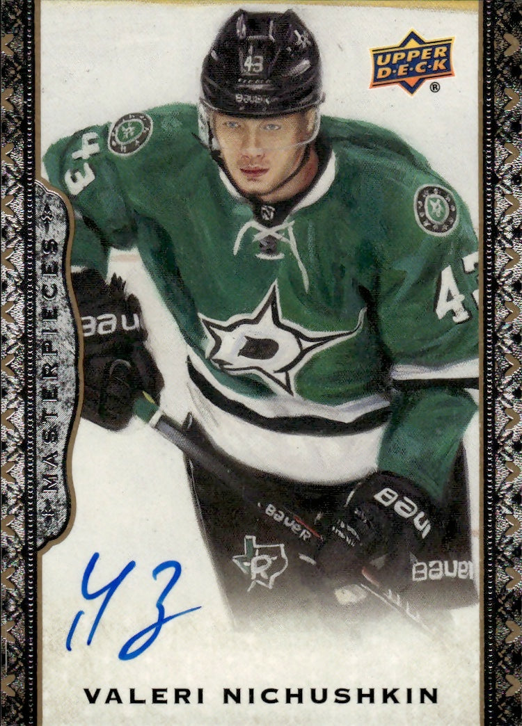 2014-15 Upper Deck Masterpieces Hockey - Auto #34 Valeri Nichushkin - Dallas Stars