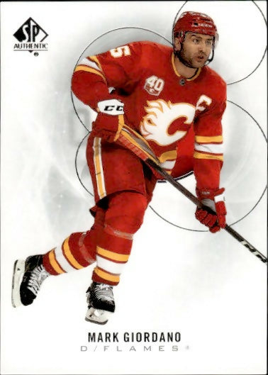 2020-21 Upper Deck Sp Authentic Hockey - Base #42 Mark Giordano - Calgary Flames