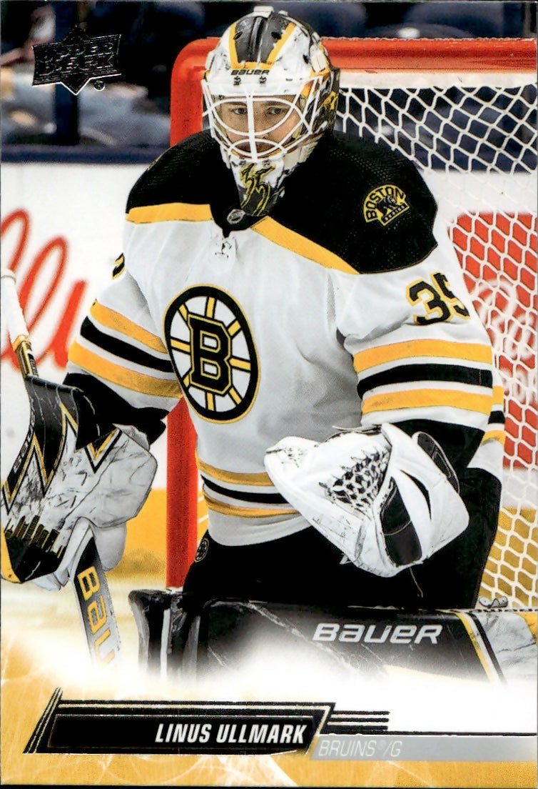 2022-23 Upper Deck Series 1 Hockey - Base #18 Linus Ullmark - Boston Bruins - A