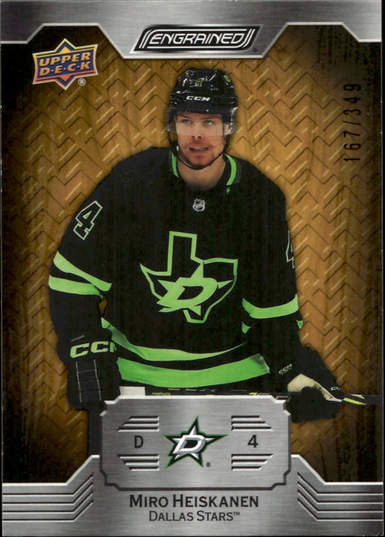2023-24 Upper Deck Engrained Hockey - Base :349 #45 Miro Heiskanen - Dallas Stars - A