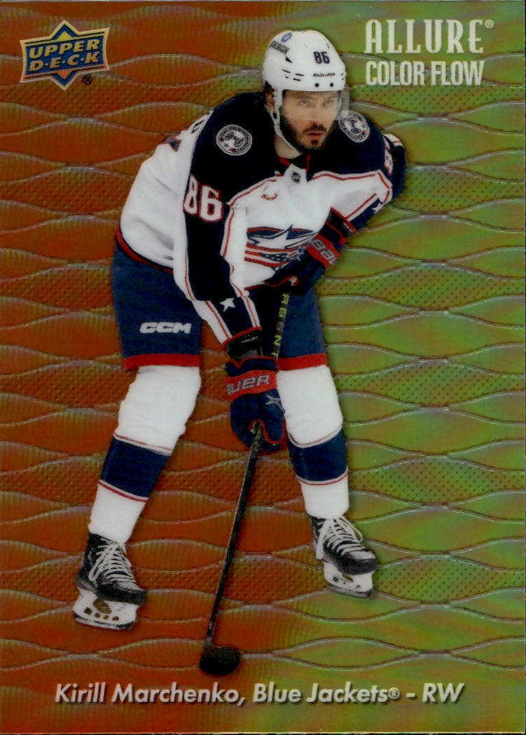 2023-24 Upper Deck Allure Hockey - Color Flow - Orange-Yellow Spectrum #CF-19 Kirill Marchenko - Columbus Blue Jackets - A